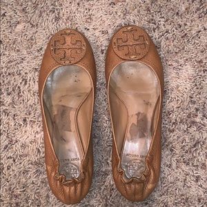 Tory Burch tan ballet flats